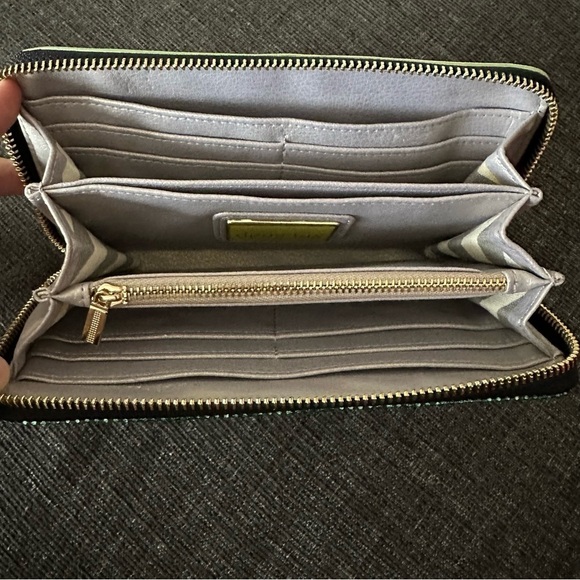 Deux Lux Green Sparkle Zip Around Wallet - Picture 6 of 8